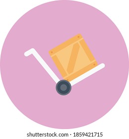 dolly vector flat colour icon