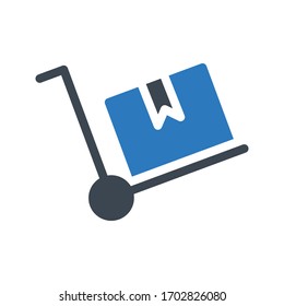 dolly vector glyph color icon 
