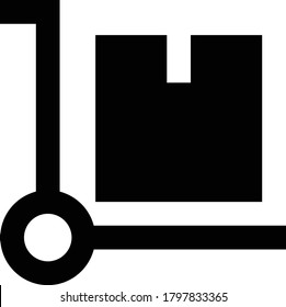 dolly vector glyph flat icon 