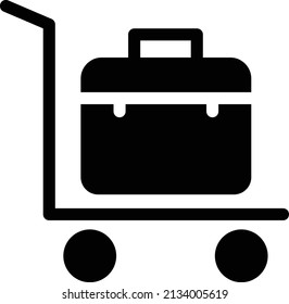 dolly Vector illustration on a transparent background. Premium quality symbols. Glyphs vector icon for concept and graphic design.
