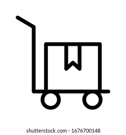 dolly vector thin line icon 