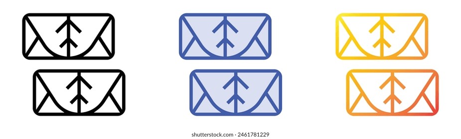 dolma icon. Linear, Blue Fill and Gradient Style Design Isolated On White Background