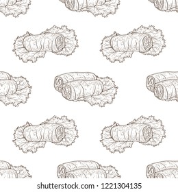 Dolma. Sketch. Monophonic. Background, wallpaper, seamless.