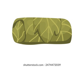 Dolma, stuffed vine leaves in flat style. Vector illustration