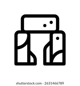 Dolmen. Editable stroke vector icon.