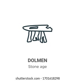 Icono vectorial de contorno de muñecas. Icono de muñeco negro en línea delgada, ilustración de elemento simple vector plano del concepto de edad de piedra editable trazo aislado en fondo blanco