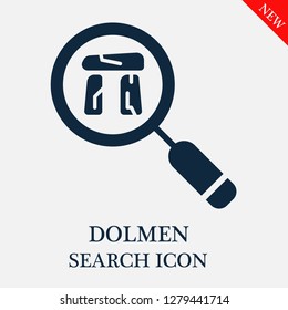 Dolmen search icon. Editable Dolmen search icon for web or mobile.