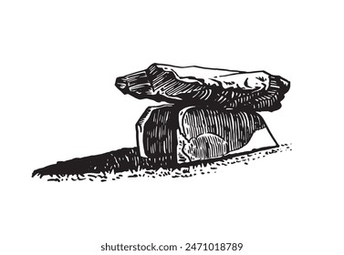 The dolmen of South Korea on white background,vector illustration