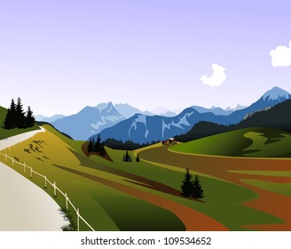 Dolomiti mountains panorama