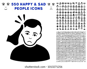 Dolor Kickboxer icon with 550 bonus pity and happy jobs pictures. Vector illustration style is flat black iconic symbols.