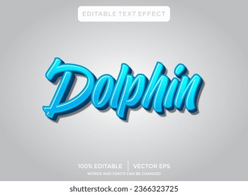 dolphin 3D text effect template