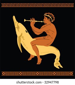 Dolphin from ancient antique vase