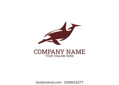 Dolphin animal Company Logo Vector Illustration. Suitable for business company, modern company, etc.