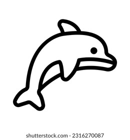 Dolphin, Animal Flat Icon Logo Illustration. Animal Icon-set. Suitable For Web Design, Logo, App.