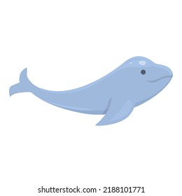 Dolphin animal icon cartoon vector. Arctic alaska. North polar