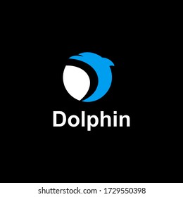 dolphin animal logo template design