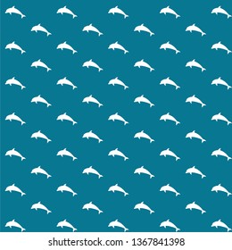 Dolphin animal seamless pattern with nautical and ocean color Design for wallpaper, fabric, textile, wrapping. 