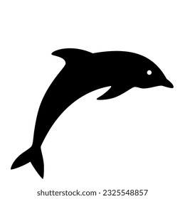 Dolphin animal silhouette. Vector image
