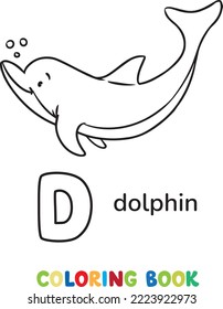 Delphin. Tierisches ABC-Farbbuch für Kinder
