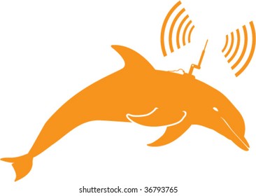 dolphin with antenna radio
