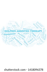 Dolphin Assisted Therapy word cloud. Wordcloud made with text only.