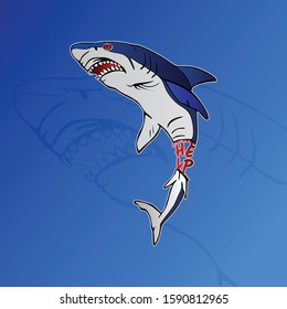 dolphin attack image design vector