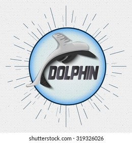 Dolphin badges logos and labels It can be used for product design, team name, and clubs