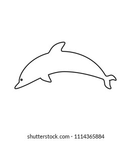 Dolphin black icon