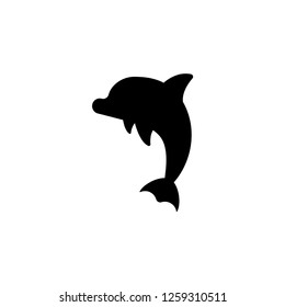dolphin black icon