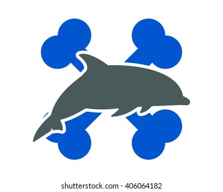 dolphin bone fauna aquatic nautical marine life image icon logo