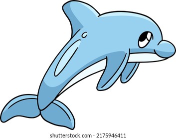 Dolphin Cartoon Colored Clipart Illustration Stock Vector (Royalty Free ...