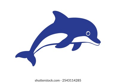 Dolphin cartoon fish image vector art illustration