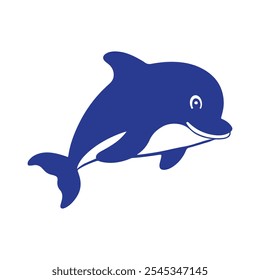 Dolphin cartoon fish image vector art illustration