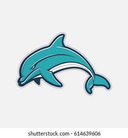  Dolphin Cartoon. Fully Editable Vector Illustration