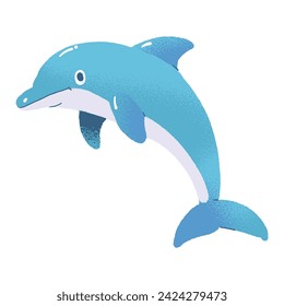 Dolphin Cartoon Ocean Mammals Flat Illustration