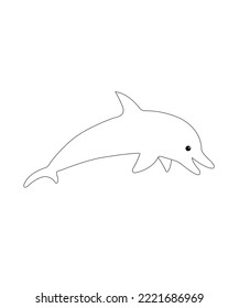 Dolphin cartoon page for kids