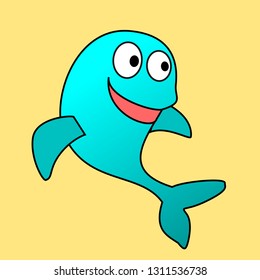 dolphin cartoon vector