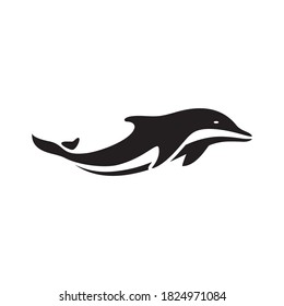 Dolphin clip art , it can be used as element of logo, banner or application icon or another element of info graphic 