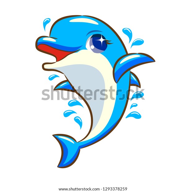 Dolphin Clipart Design Stock Vector Royalty Free 1293378259