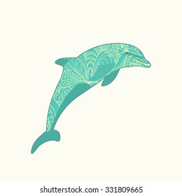 Dolphin color doodle