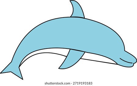 Diseño de Ilustración vectorial de color de delfín