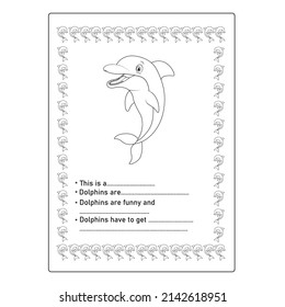 

Dolphin coloring book for kids