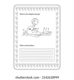 

Dolphin coloring book for kids