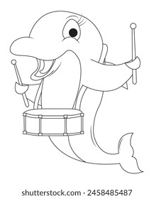 Dolphin coloring pages for kids 