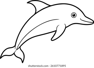 dolphin coloring pages white background.this is an editable and printable vector eps file