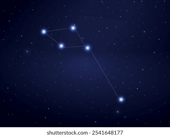 Delfinkonstellation am Nachthimmel