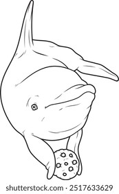 Dolphin Cookie Animal Vector Ilustración de arte gráfico