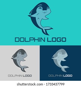 Dolphin Creative Logo Vector Template