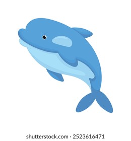 Dolphin. Cute dolphin cartoon icon vector illustration.