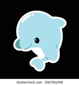 dolphin cute cartoon vector,clip art